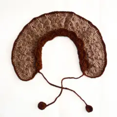 GENERICO - Cuello a Crochet para Gatos - Talla M - Color Chocolate