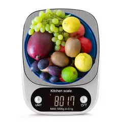 OEM - Balanza Digital de Cocina 5kg con Plataforma de Acero Inoxidable