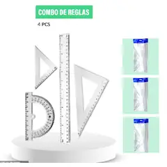 GENERICO - Juego De Escuadras 30CM