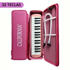 CALIFORNIA - Melodica de 32 teclas Rosado  "CALIFORNIA"