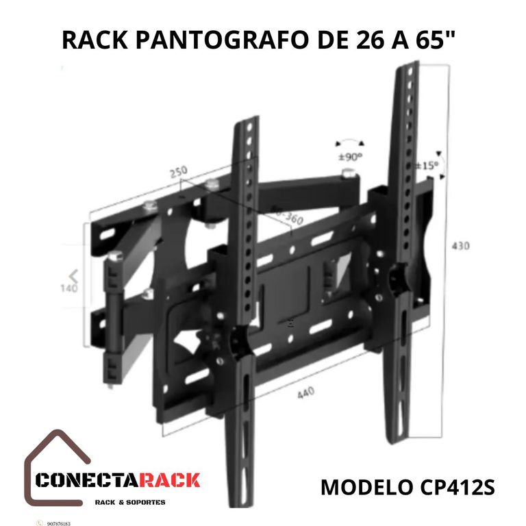 Rack para TV Led 26-65″ Doble Brazo CP412.