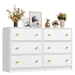 DIBA MUEBLES - Comoda 6Cj Kaito Blanco -