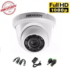 HIKVISION - Cámara Domo Interior FullHD IR 20m + Accesorios