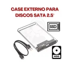 GENERICO - CASE EXTERNO TRANSPARENTE 2.5 PARA HDD/SSD USB 3.0