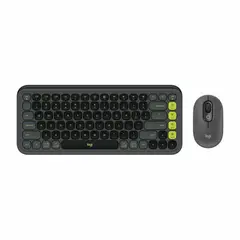 LOGITECH - TECLADO LOGITECH+MOUSE POP ICON BLUETOOTHWIRELESS SP COPILOT GRAPHITE