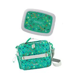 BENTGO - Set Lonchera y Porta Lonchera Kids - Bugs