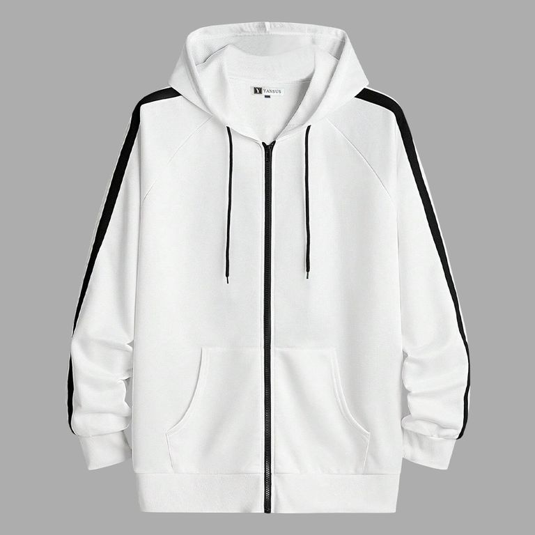 Polera Hombre Blanco Rayas