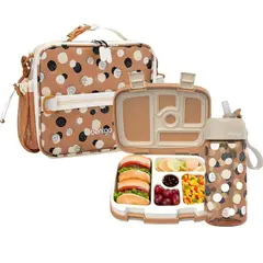 BENTGO - Set Lonchera, Porta Lonchera y Tomatodo Whimsy & Wonder - Dots