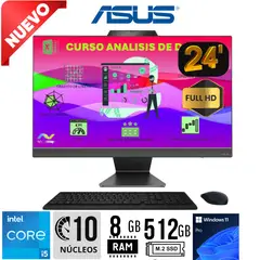 HP - All-in-One ASUS A3402WVAK-BPC0840 23.8 FHD i5-1335U RAM 8GB SSD 512GB W11 PRO