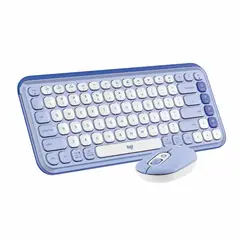 LOGITECH - TECLADO LOGITECH+MOUSE POP ICON BLUETOOTHWIRELESS SP COPILOT LILAC