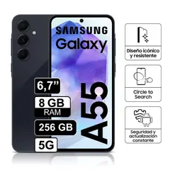 SAMSUNG - Celular libre Galaxy A55 256GB 8GB RAM 6,6 Pulg Negro