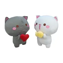 GENERICO - Pack Peluches Gatitos Enamorados 30 cm