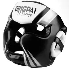 OEM - Casco Protector GINGPAI K03 Boxeo Muay Thai MMA Negro