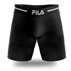 FILA - Bóxer Largo Pretina Ancha Negro