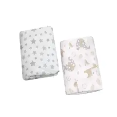 BLAUHOUSE - Sabanas Bajeras Bebe Pack and Play x 2 100% Algodón