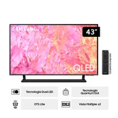 SAMSUNG - Televisor QLED 43" 4K UHD Tizen QN43Q65CAGXPE
