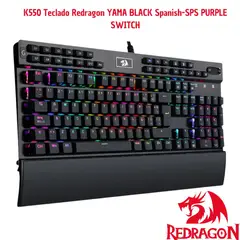 REDRAGON - K550 Teclado YAMA BLACK Spanish-SPS PURPLE SWITCH