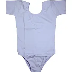 NACIONAL - Body Leotard Algodón Manga Corta para Ballet y Danza - Lila