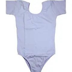 NACIONAL - Body Leotard Algodón Manga Corta para Ballet y Danza - Lila