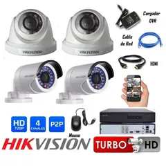 HIKVISION - Kit 04 Cámaras Seguridad HD Combo Renovación