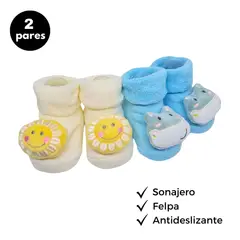 Pack Medias de Felpa Sonajeras Talla 0-12 meses Mod9