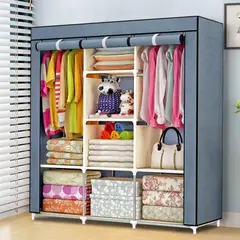 OEM - Ropero Armable 3 Cuerpos Estante Organizador con Funda