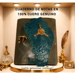 GENERICO - CUADERNO DIARIO DE CUERO LIBRETA PORTA AGENDA RECARGABLE