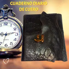 GENERICO - CUADERNO DIARIO DE CUERO LIBRETA PORTA AGENDA RECARGABLE