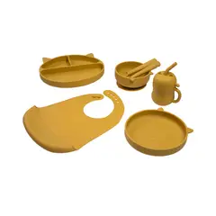 CARESTINO - Set de Alimentación de Silicona Gatito Ámbar