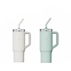 XIAOMI - Termo 1Litro con Pajita de Silicona - blanco