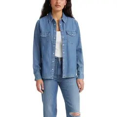 LEVIS - Camisa Mujer Iconic Western Azul