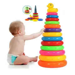 GENERICO - Anillos Apilables de Arcoíris para Niños-GENERICO