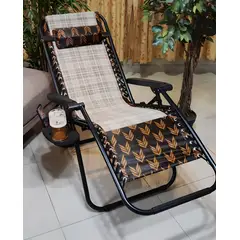 GENERICO - SILLA DE GRAVEDAD CERO PARA EXTERIORES CON BANDEJA POSA VASO