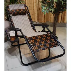 GENERICO - SILLA DE GRAVEDAD CERO PARA EXTERIORES CON BANDEJA POSA VASO