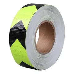 PREMIER - CINTA REFLECTIVA FLECHA VERDE LIMON Y NEGRA 2" x 45.7 MTRS