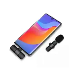 GENERICO - Micrófono Inalámbrico Corbatero Celular Ficha Usb C K9 Color Negro