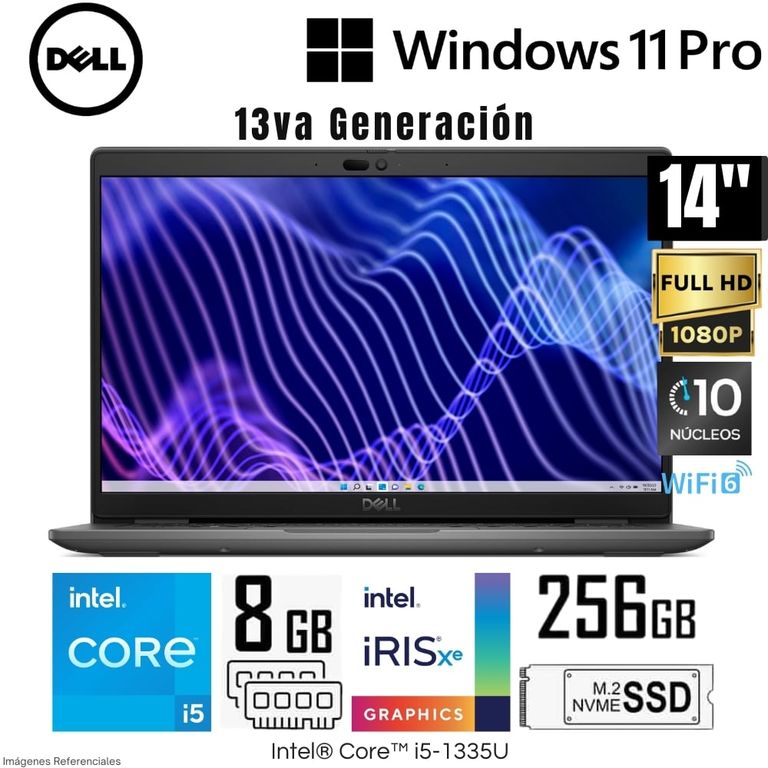 Laptop Latitude 3440 (80C0C) Intel Core i5-1335U 8GB RAM 256GB SSD 14" FHD Windows 11 Pro