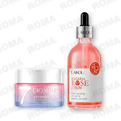 BIOAQUA - PACK CREMA HIDRATANTE VEGANA Y SERUM BULGARIA ROSE LAIKOU