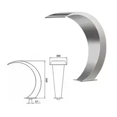 GENERICO - Cascadas de Acero Inox para piscinas 60cm x 30cm