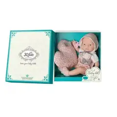 GENERICO - Muñeca bebe de plastico 40 cm con cojin