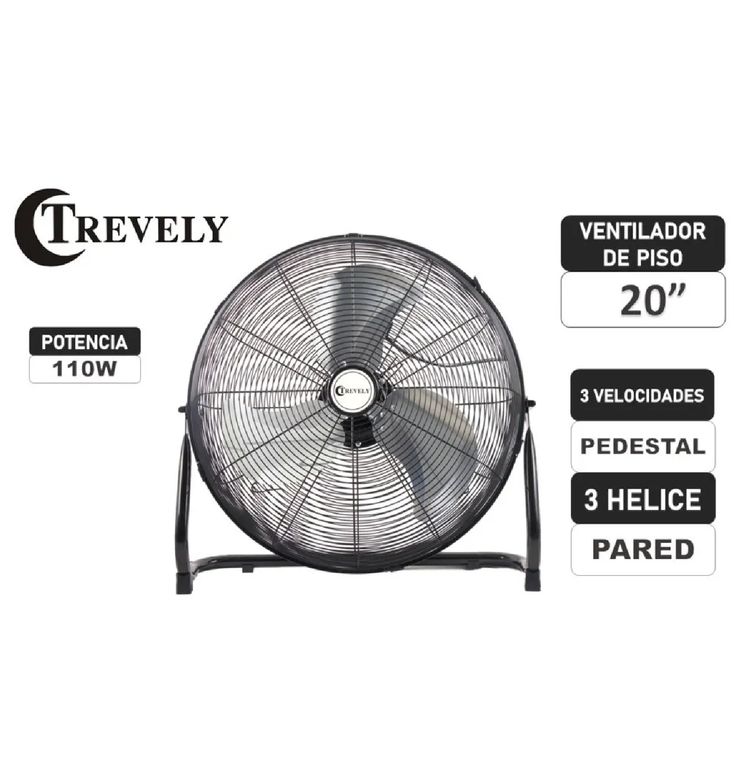 Ventilador de Piso VT-20 de 20 Negro