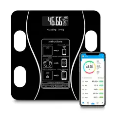 GENERICO - Balanza Digital Inteligente Bluetooth Negro