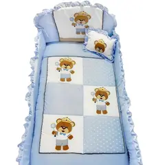 BABY MERINOS - Set de cuna y Protector - Tradición - Osito Rey