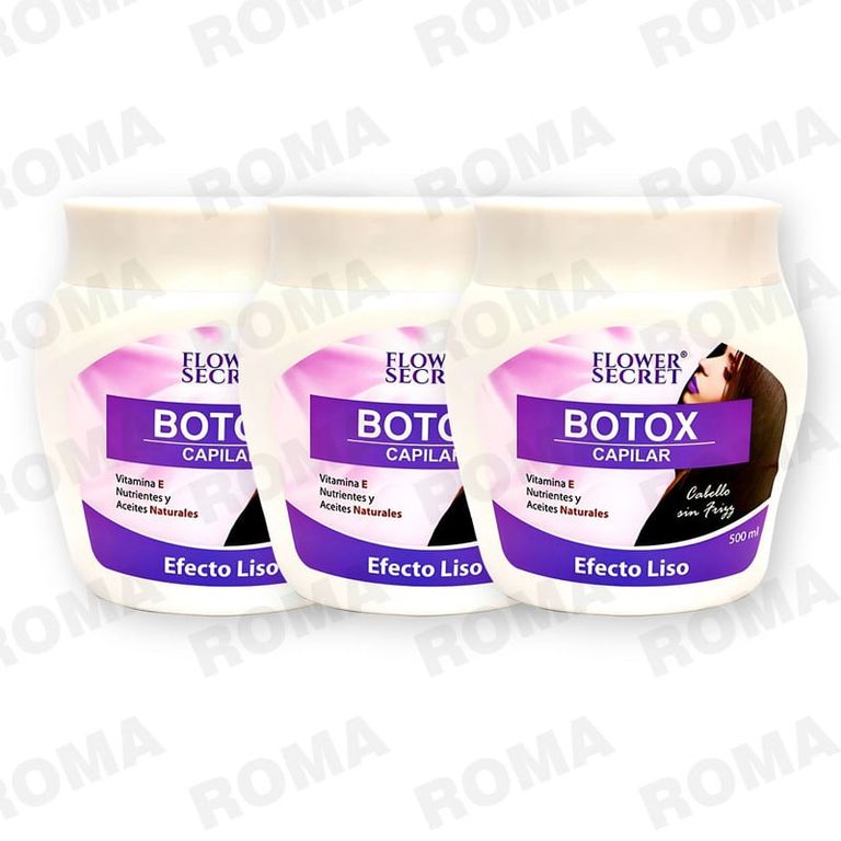 PACK 3 BOTOX CAPILAR EFECTO LISO FLOWER SECRET 1500ML