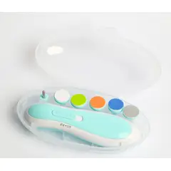 GENERICO - LIMA DE UÑAS CELESTE ELÉCTRICA PARA NIÑOS Y ADULTOS 6 EN 1