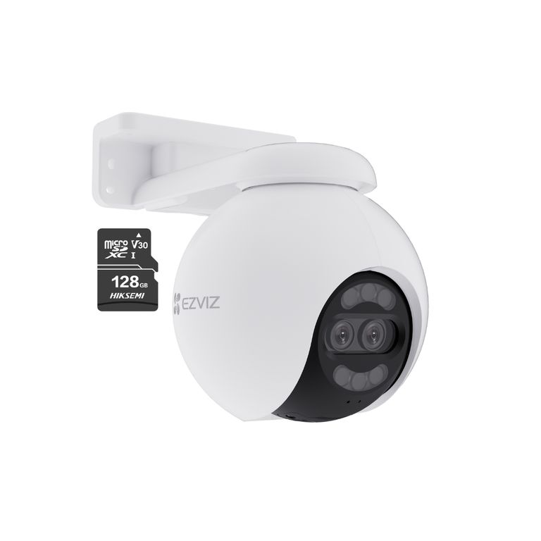 Cámara de seguridad exterior IP PT H80x Dual 4K + SD128GB -