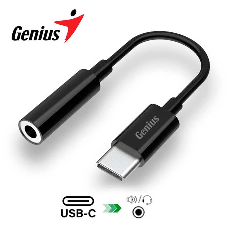 Adaptador ACC-C100 USB-C a 35mm Audio Claro y Portátil