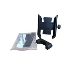 GENERICO - SOPORTE DE METAL ALUMINIO PARA MOTO O BICICLETA NEGRO