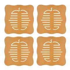 INSPIRA - Set de 4 Soportes de Bambú Resistente al Calor