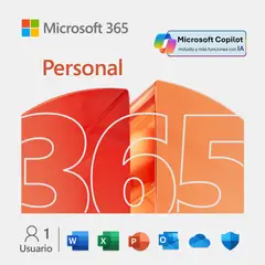 MICROSOFT - 365 PERSONAL + IA COPILOT LICENCIA VIRTUAL